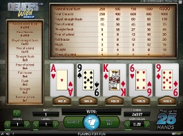 deuces wild video poker