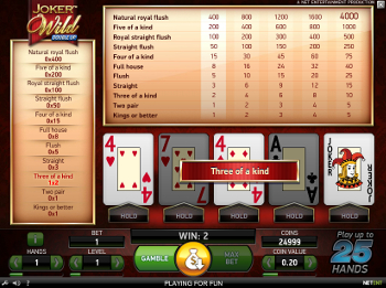 Video Poker Joker Wild