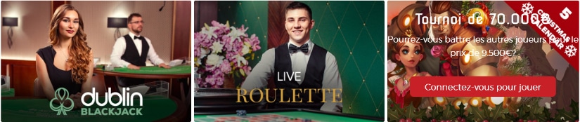 les croupiers et les jeux de casino en direct