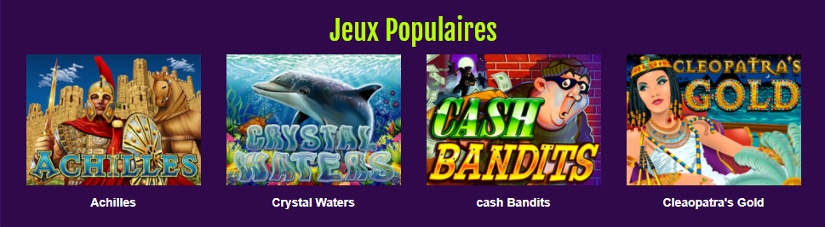 les jeux de casino du site majestic slots