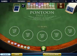 jeu pontoon blackjack